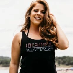 Women's Beautiful Badass Ombre Tank - Black