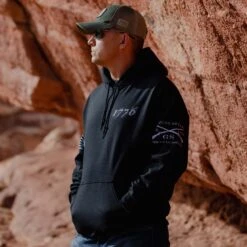 1776 Flag Hoodie - Black -Grunt Style Sales BlankPoster 2000x2000 copy12GS4767 1776FlagHoodie