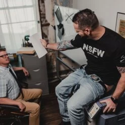 Not Safe For Work T-Shirt - Black 15 Not Safe For Work T-Shirt - Black -Grunt Style Sales BlankPoster 2000x2000 copy2GS5070 NotSafeForWork min