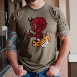 Lucky Devil T-Shirt - Military Green 12 Lucky Devil T-Shirt - Military Green -Grunt Style Sales BlankPoster 2000x2000 copy2GS5790LuckyDevil MilGreen