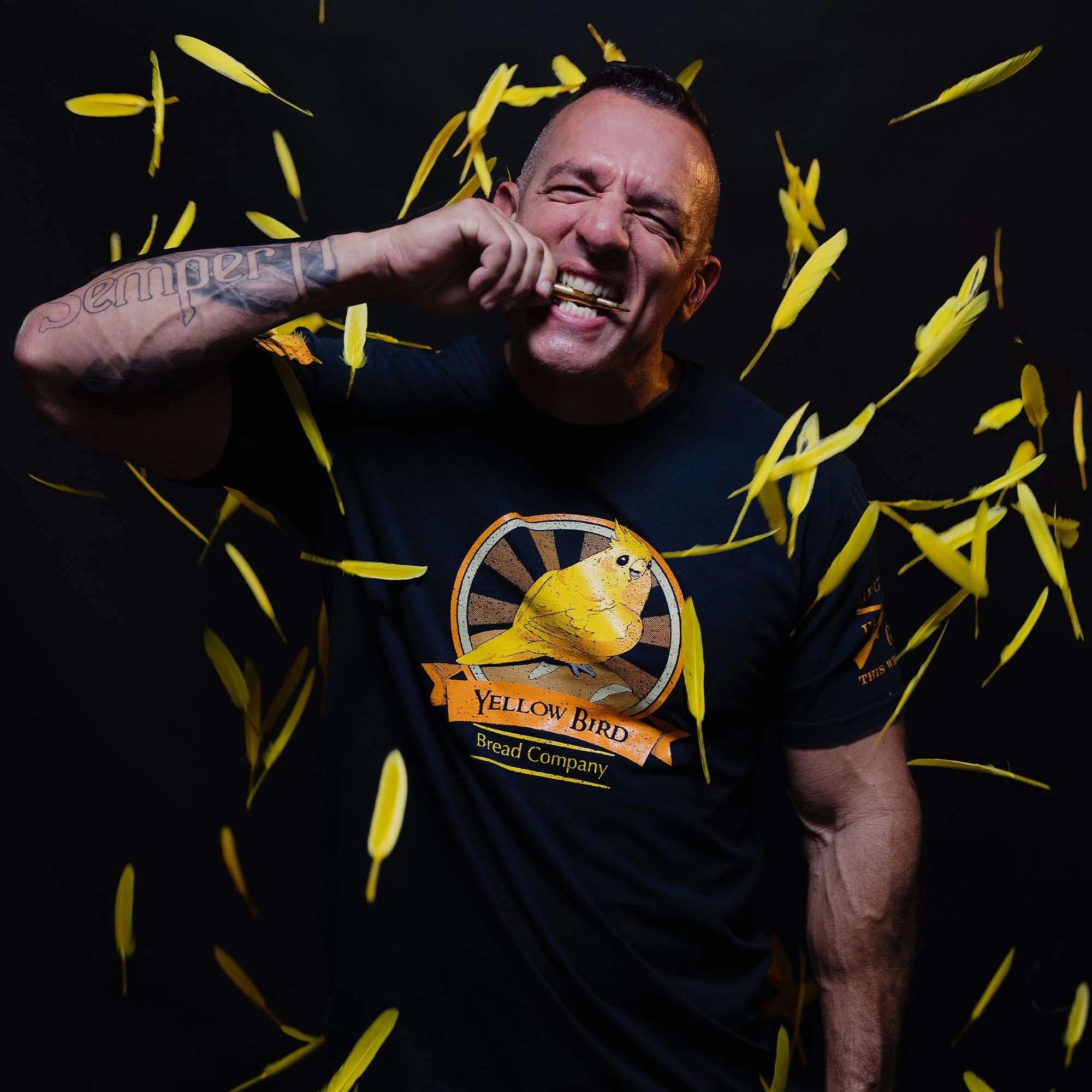 Yellow Bird Bread Company T-Shirt - Midnight Navy 6 Yellow Bird Bread Company T-Shirt - Midnight Navy - Image 4