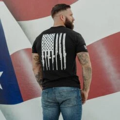 Rifle Flag Pocket T-Shirt - Black Heather 13 Rifle Flag Pocket T-Shirt - Black Heather -Grunt Style Sales BlankPoster 2000x2000 copy3 GS5415 RifleFlagBlackHeatherPocketTee