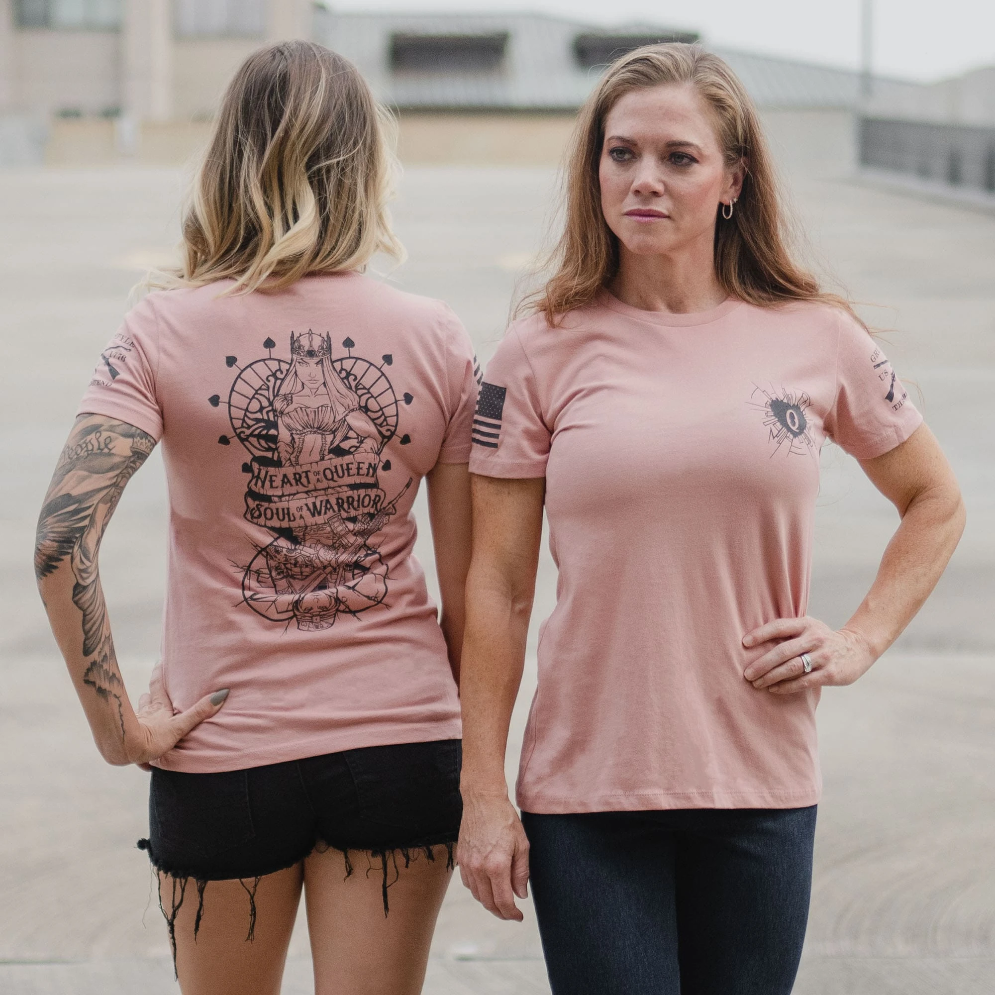 Women's Heart And Soul Of A Warrior T-Shirt - Desert Pink 3 Women's Heart And Soul Of A Warrior T-Shirt - Desert Pink