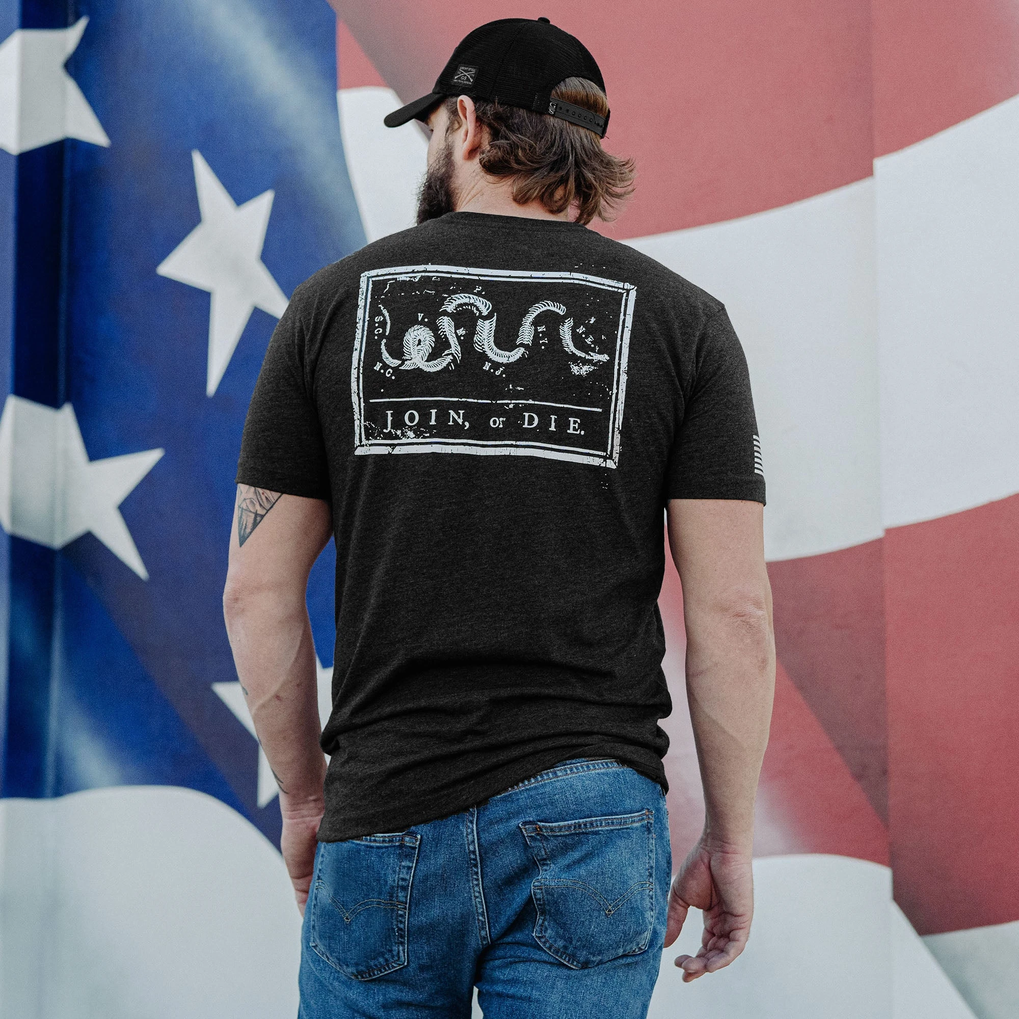 Join Or Die Pocket T-Shirt - Black Heather 4 Join Or Die Pocket T-Shirt - Black Heather - Image 2