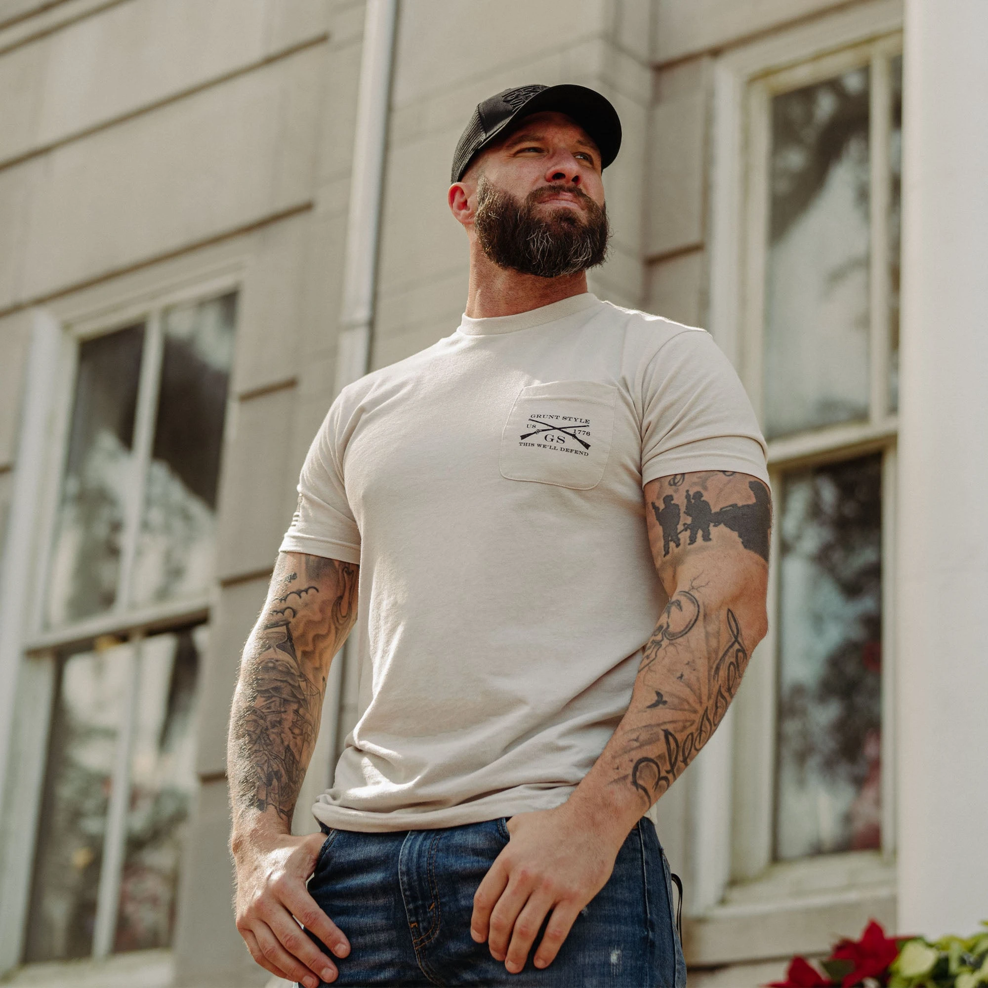 Basic Pocket T-Shirt - Sand 6 Basic Pocket T-Shirt - Sand - Image 4