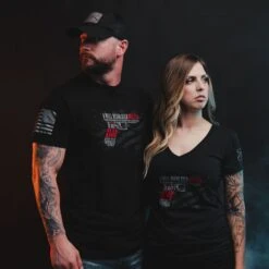 Women's Second Amendment Pistol V-Neck - Black -Grunt Style Sales BlankPoster 2000x2000 copy7GS5013GS5014 SecondAmendmentPistol min