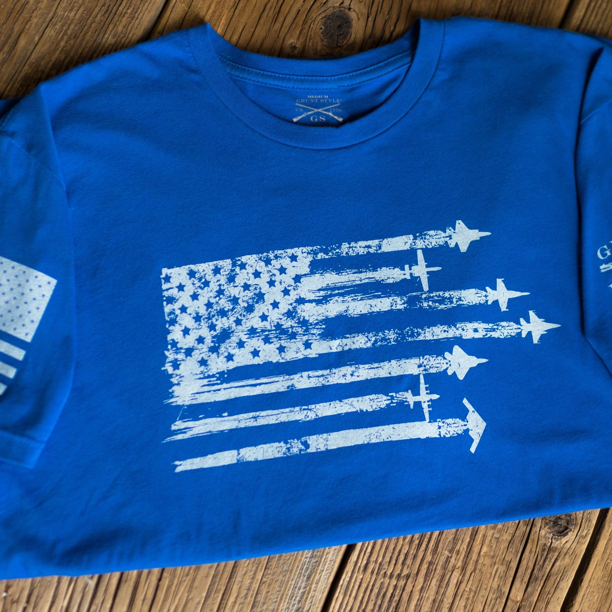 By Air Flag T-Shirt - Blue 6 By Air Flag T-Shirt - Blue - Image 4