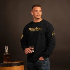 Bourbon Makes It Better Long Sleeve - Black -Grunt Style Sales BlankPoster 2000x2000 copyGS5834BourbonMakesItBetterLS Black