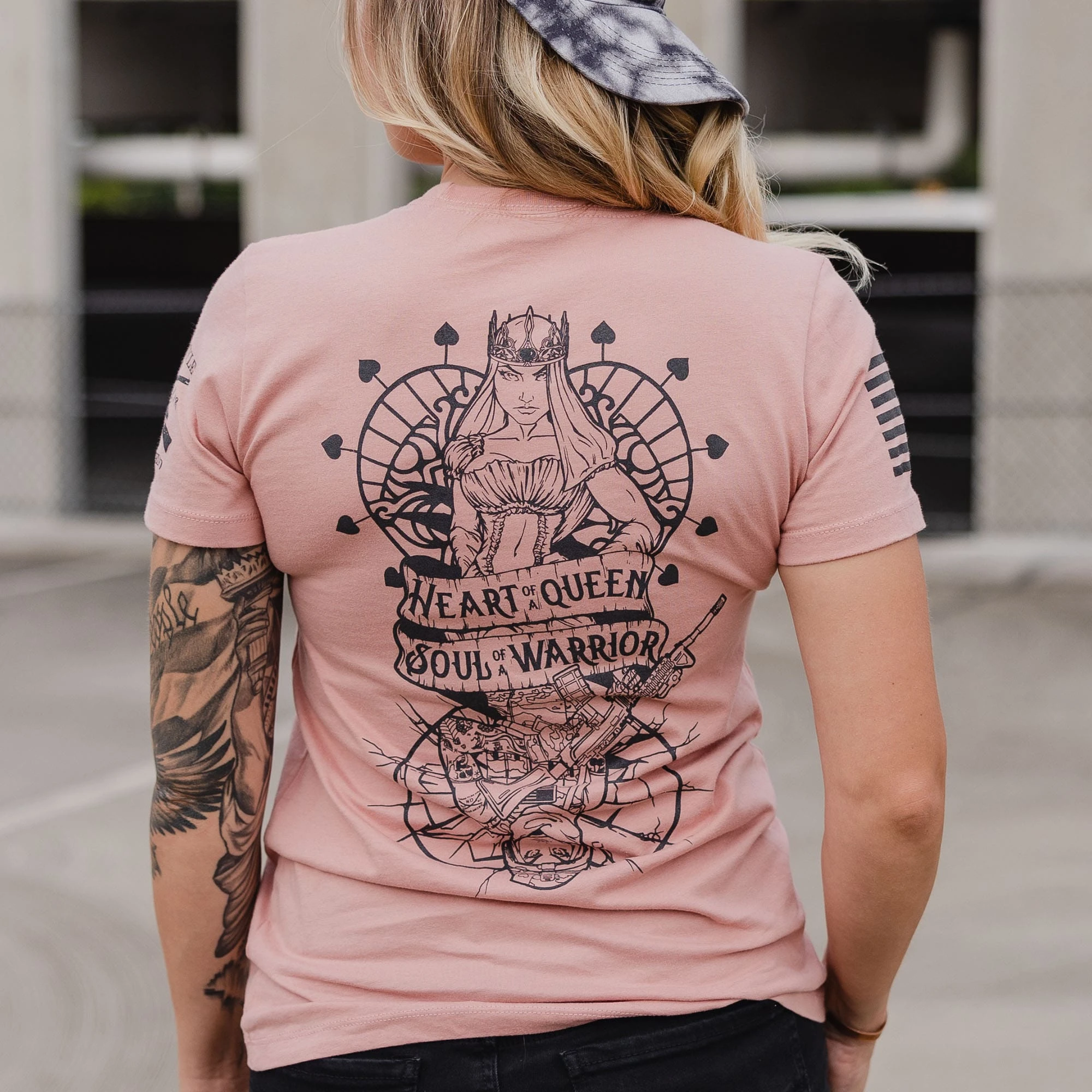 Women's Heart And Soul Of A Warrior T-Shirt - Desert Pink 4 Women's Heart And Soul Of A Warrior T-Shirt - Desert Pink - Image 2
