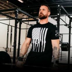 Rifle Flag T-Shirt - Black -Grunt Style Sales GS2764 Rifle Flag Black FitnessBlank Poster 2000X2000 f978bf9e 4995 4ed1 a6db 745014caf559