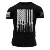 Rifle Flag T-Shirt - Black 1 Rifle Flag T-Shirt - Black -Grunt Style Sales GS2764 Rifle FLag Black WEB READY