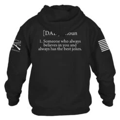 Dad Defined Hoodie - Black -Grunt Style Sales GS2824 DadDefinedHoodie WEB READY Back