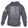Rifle Flag 2.0 Hoodie- Dark Heather 1 Rifle Flag 2.0 Hoodie- Dark Heather -Grunt Style Sales GS2858 RifleFlagHoodie2.0 DarkHeather WEB READYR1