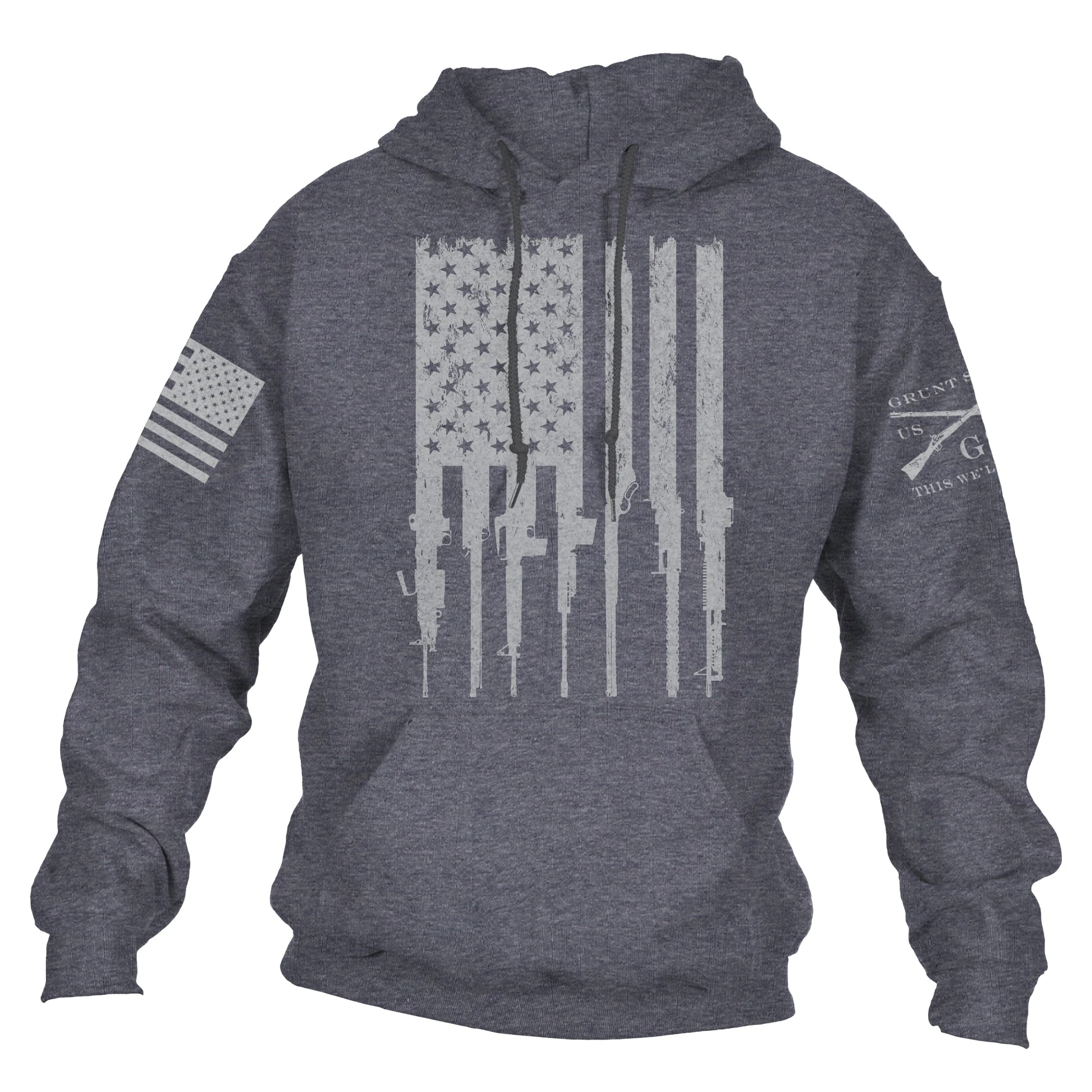 Rifle Flag 2.0 Hoodie- Dark Heather 3 Rifle Flag 2.0 Hoodie- Dark Heather
