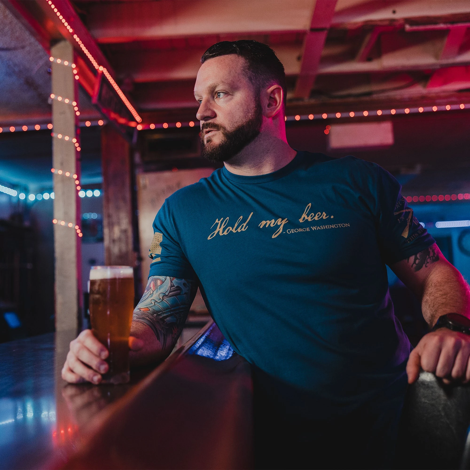 Hold My Beer T-Shirt - Blue 4 Hold My Beer T-Shirt - Blue - Image 2