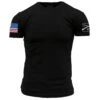 Full Color Flag Basic T-Shirt - Black -Grunt Style Sales GS3373 WEBREADY JPG