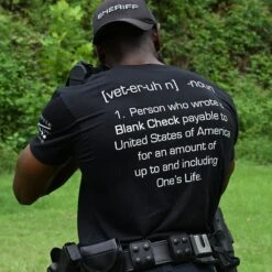 Blank Check Veteran T-Shirt - Black -Grunt Style Sales GS345 BlankCheck 01