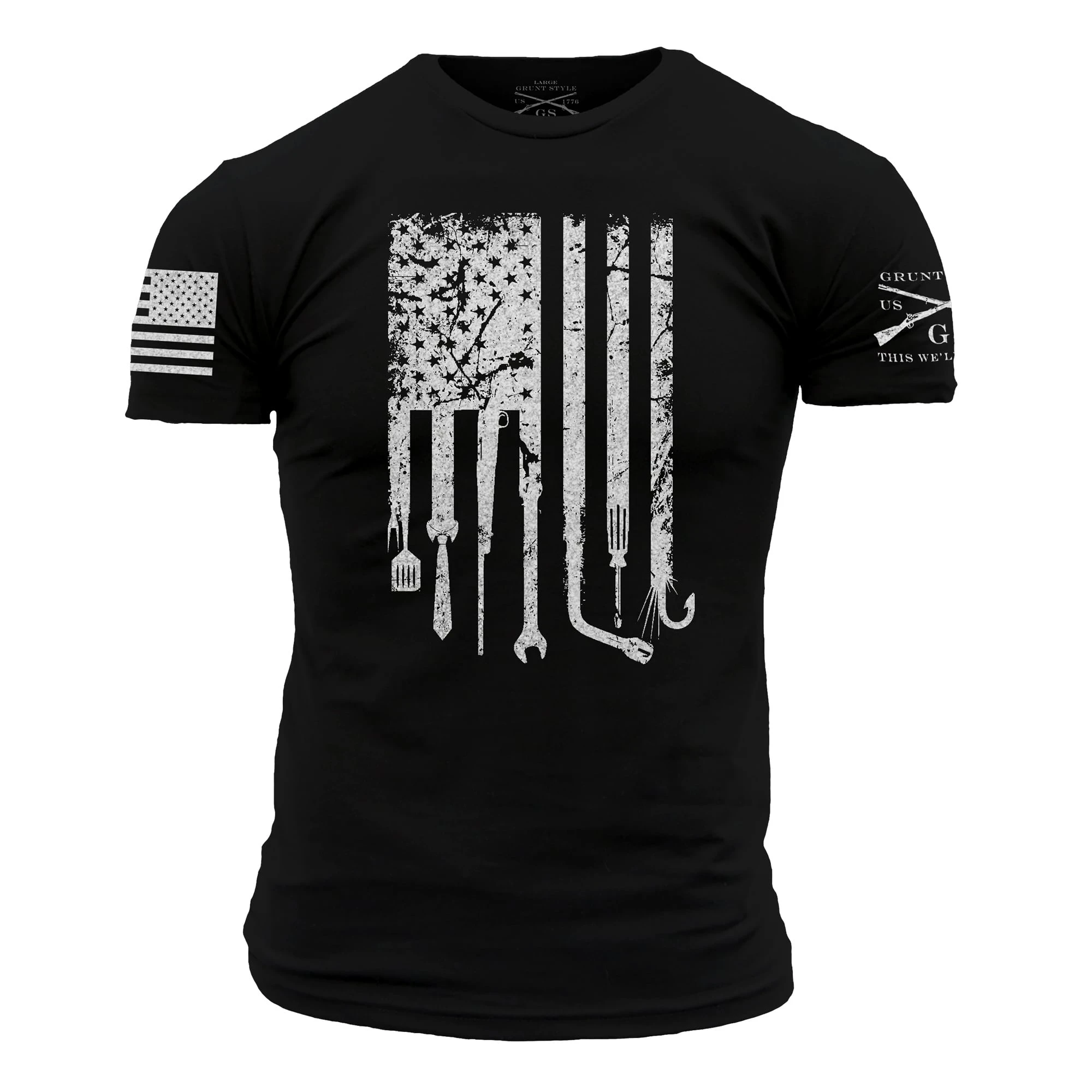 Dad Flag T-Shirt - Black 3 Dad Flag T-Shirt - Black