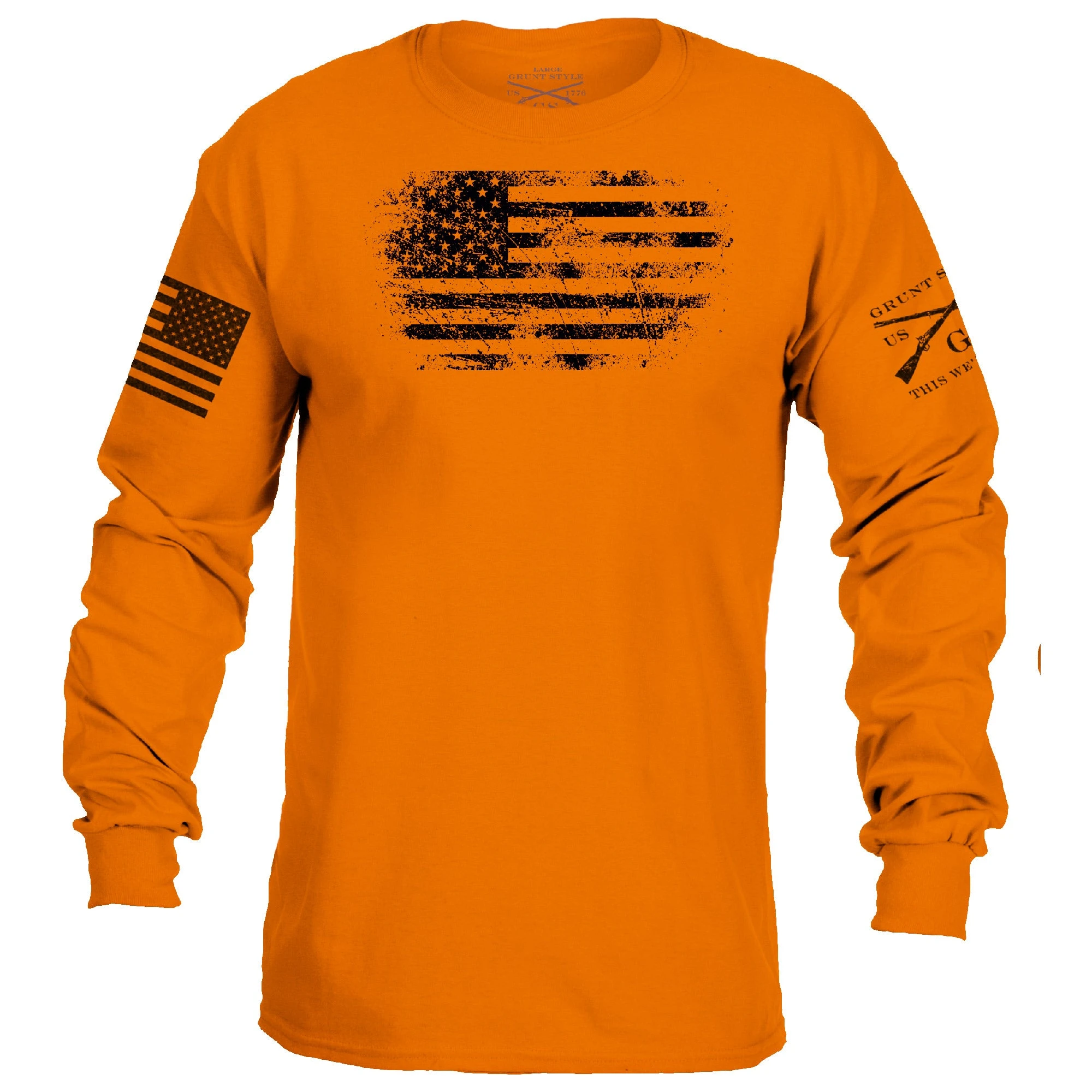 Vintage American Long Sleeve - Safety Orange 3 Vintage American Long Sleeve - Safety Orange