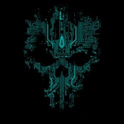 Circuit Skull T-Shirt - Black 8 Circuit Skull T-Shirt - Black -Grunt Style Sales GS4512 CircuitSkull STANDARD WEB READYART