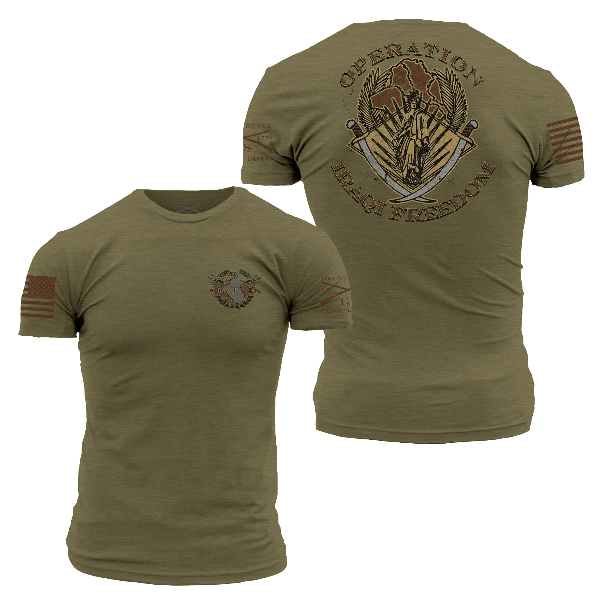 O.I.F. Veteran T-Shirt - Military Green 3 O.I.F. Veteran T-Shirt - Military Green