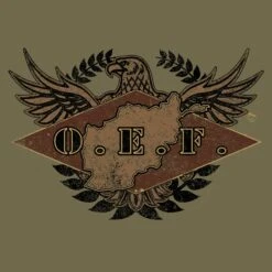 O.E.F. Veteran T-Shirt - Military Green -Grunt Style Sales GS4596 O.E.F.Veteran STANDARD WEB READYARTFLB
