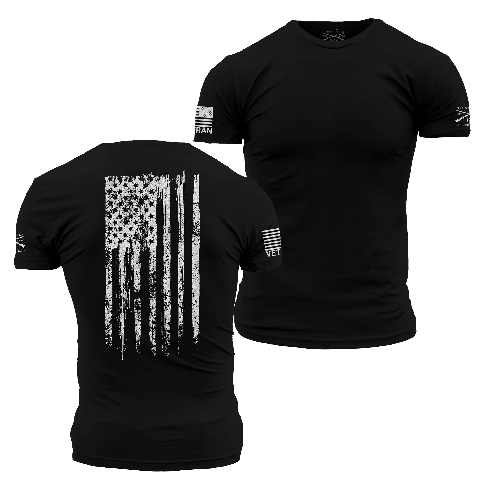 Veteran Flag T-Shirt - Black 3 Veteran Flag T-Shirt - Black