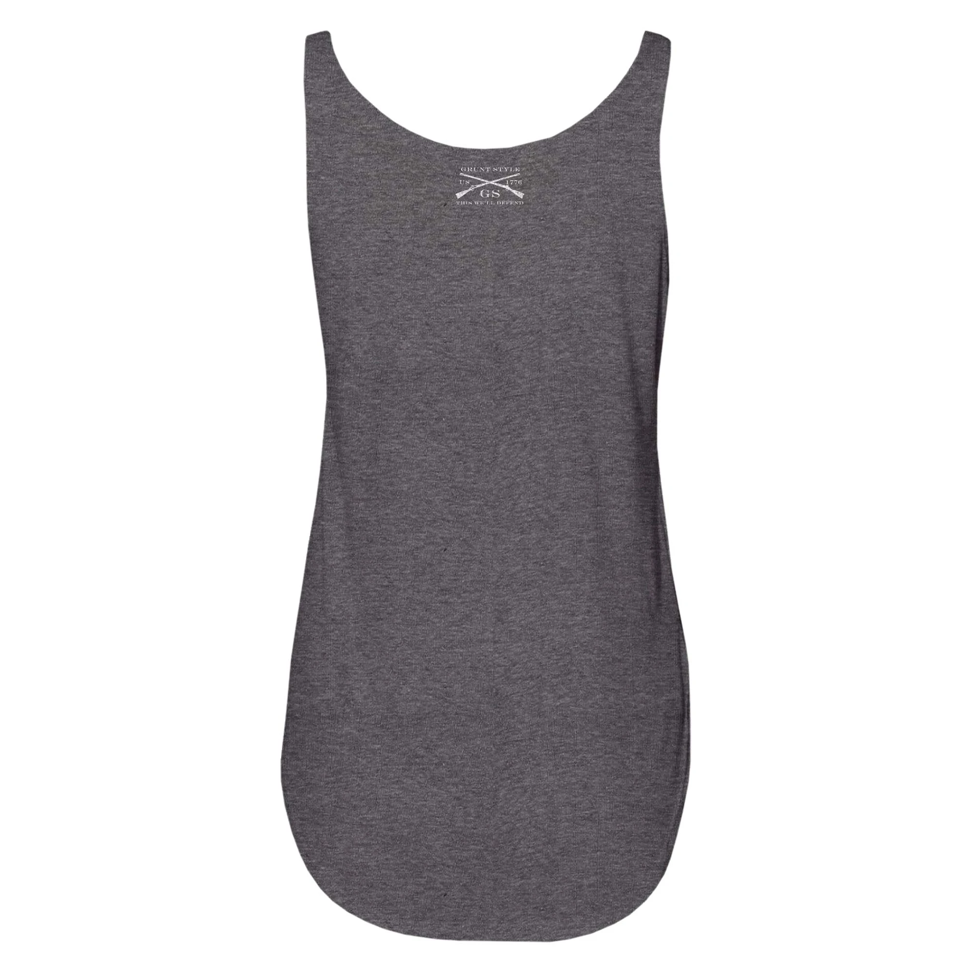 Women's Vintage American Flowy Tank - Charcoal 8 Women's Vintage American Flowy Tank - Charcoal - Image 6