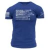 By Air Flag T-Shirt - Blue -Grunt Style Sales GS4877 ByAirFlag STANDARD WEB READY front min