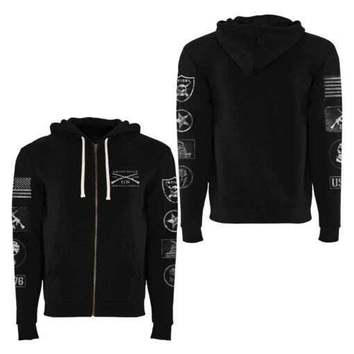Grunt Style Patch Full-Zip Hoodie - Black 8 Grunt Style Patch Full-Zip Hoodie - Black -Grunt Style Sales GS5081 GruntStylePatchFullZip Hoodie Black WEB READYBOTH