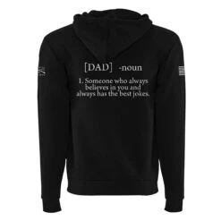 Men's Dad Defined Full-Zip Hoodie - Black 15 Men's Dad Defined Full-Zip Hoodie - Black -Grunt Style Sales GS5084 Dad Defined Full Zip Hoodie Black BACK WEB READY