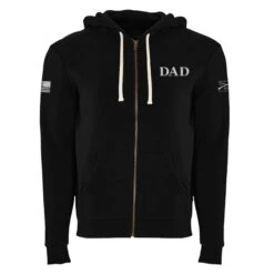 Men's Dad Defined Full-Zip Hoodie - Black 14 Men's Dad Defined Full-Zip Hoodie - Black -Grunt Style Sales GS5084 Dad Defined Full Zip Hoodie Black FRONT WEB READY