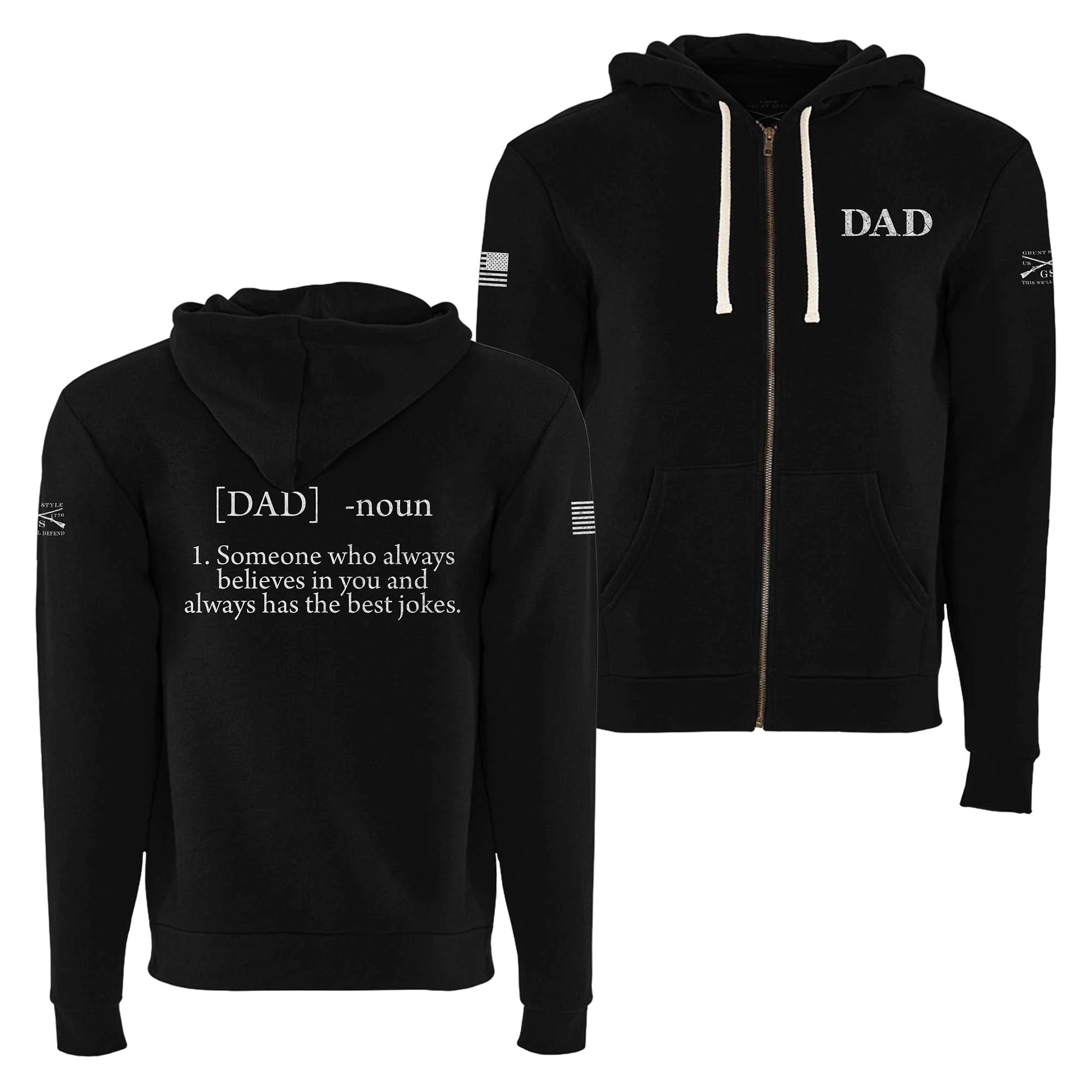 Men's Dad Defined Full-Zip Hoodie - Black 3 Men's Dad Defined Full-Zip Hoodie - Black