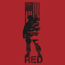 Women's R.E.D. All Forces T-Shirt - Red -Grunt Style Sales GS5111 Women sR.E.D.AllForces Reds STANDARD WEB READY 2021bk min