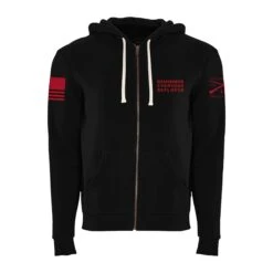 R.E.D. All Forces Premium Full Zip Hoodie - Black 14 R.E.D. All Forces Premium Full Zip Hoodie - Black -Grunt Style Sales GS5113 back STANDARD WEB READY 2021frt min