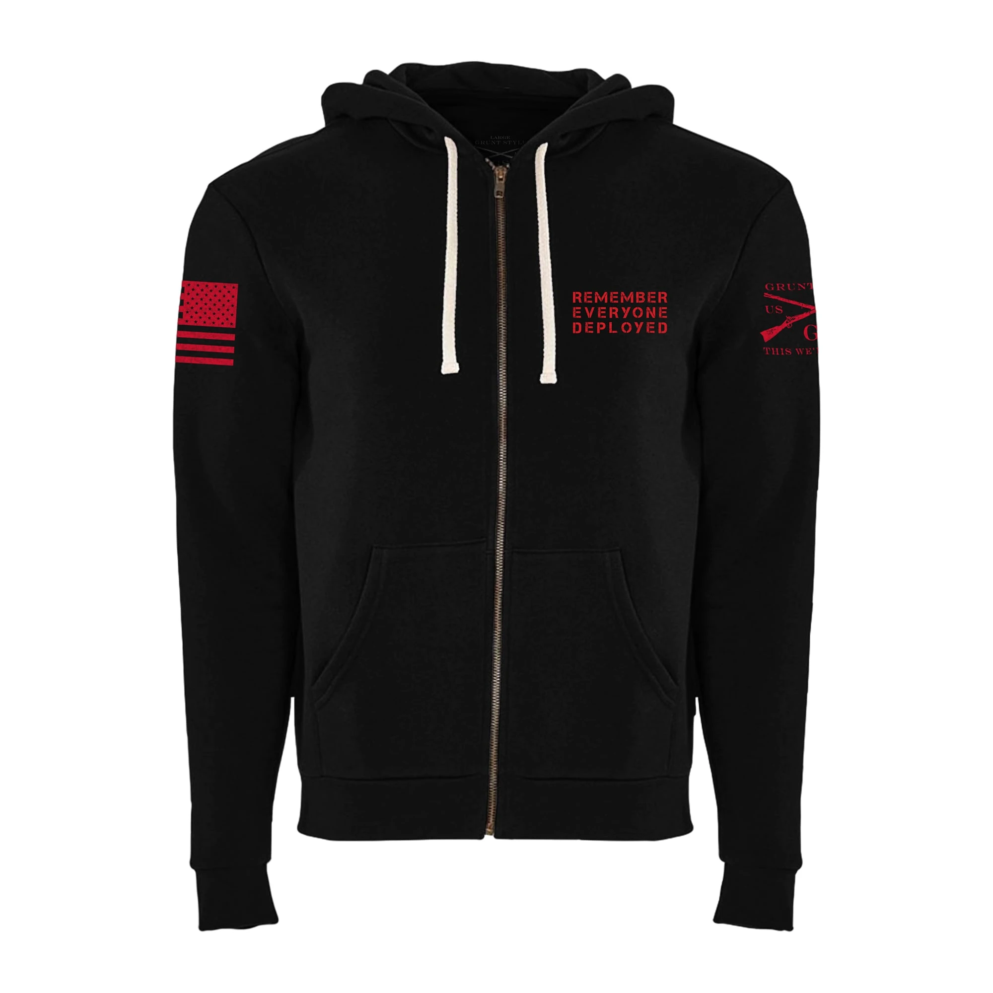 R.E.D. All Forces Premium Full Zip Hoodie - Black 8 R.E.D. All Forces Premium Full Zip Hoodie - Black - Image 6