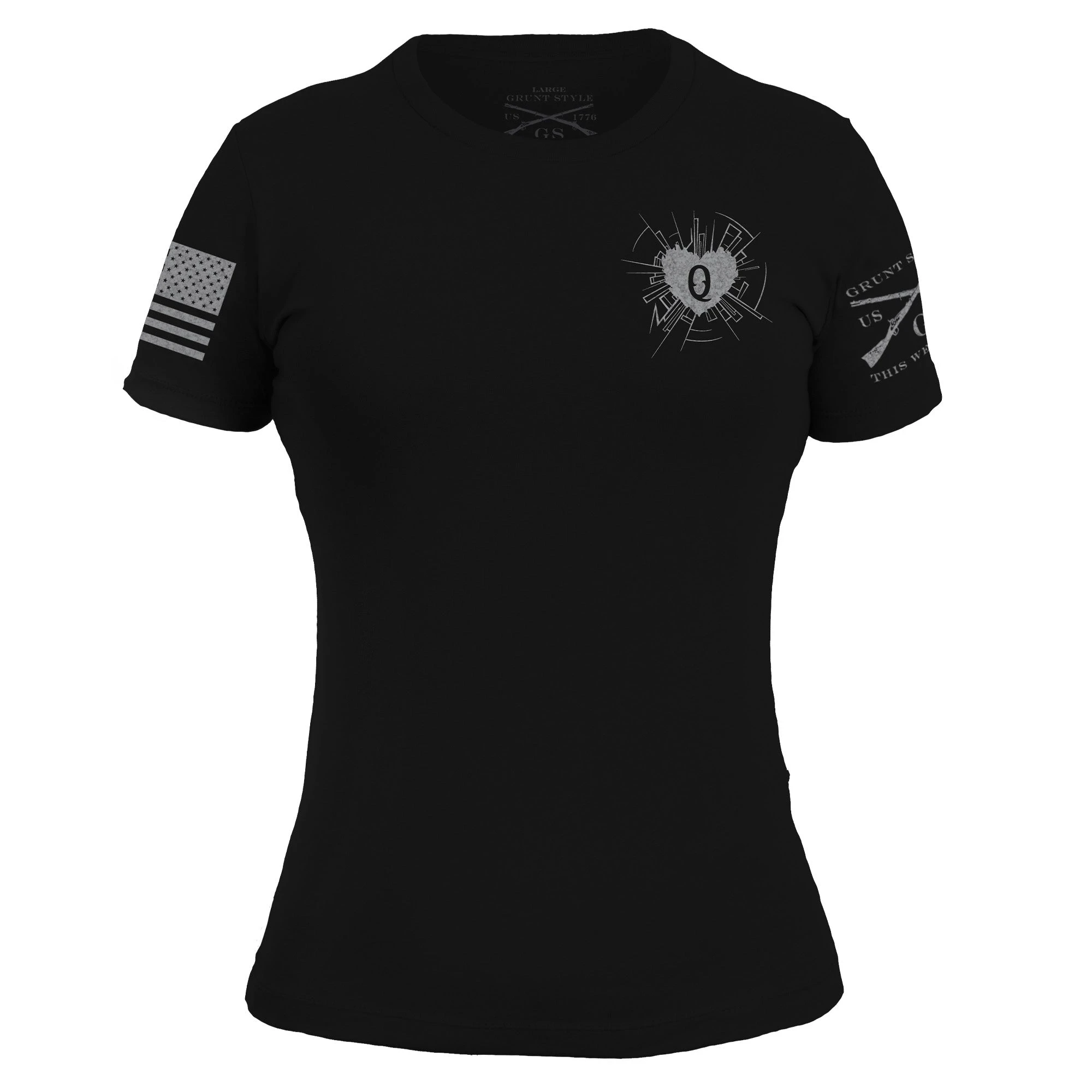 Women's Heart And Soul Of A Warrior T-Shirt - Black 7 Women's Heart And Soul Of A Warrior T-Shirt - Black - Image 5