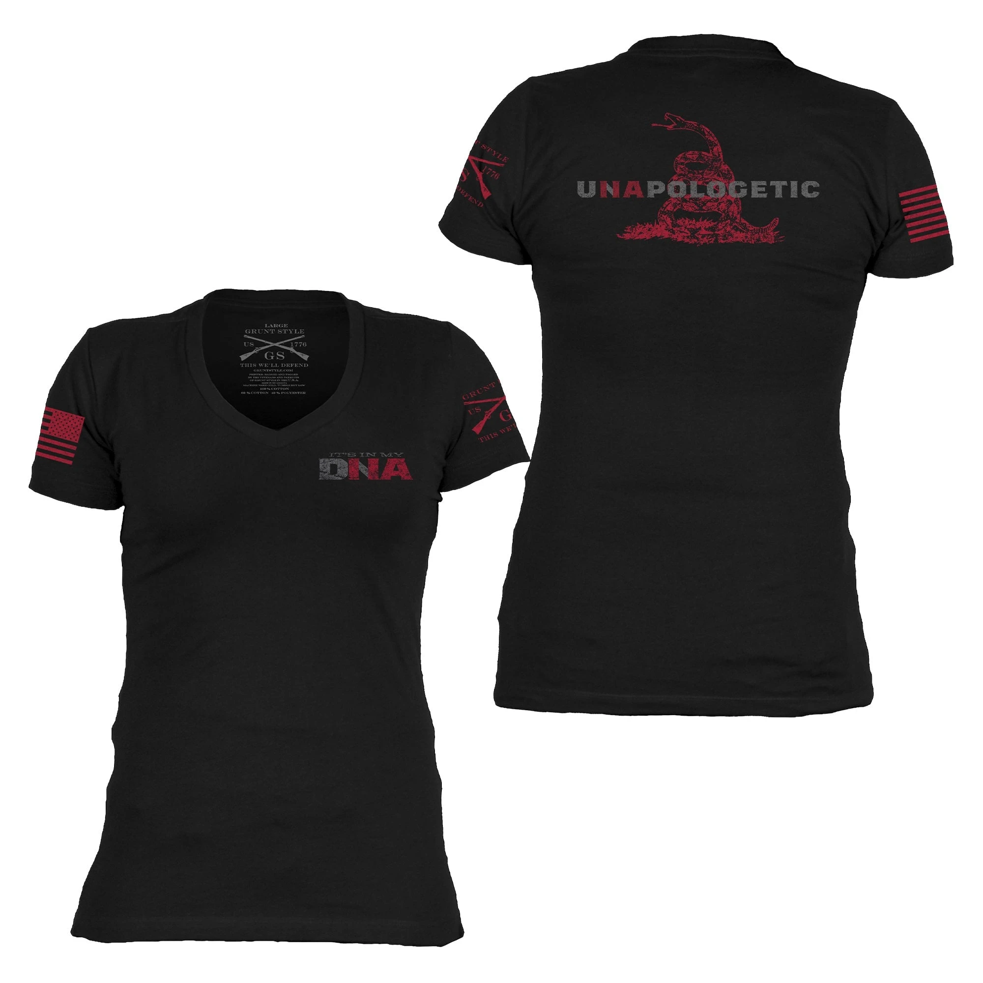 Women's Unapologetically 2A V-Neck - Black 5 Women's Unapologetically 2A V-Neck - Black - Image 3