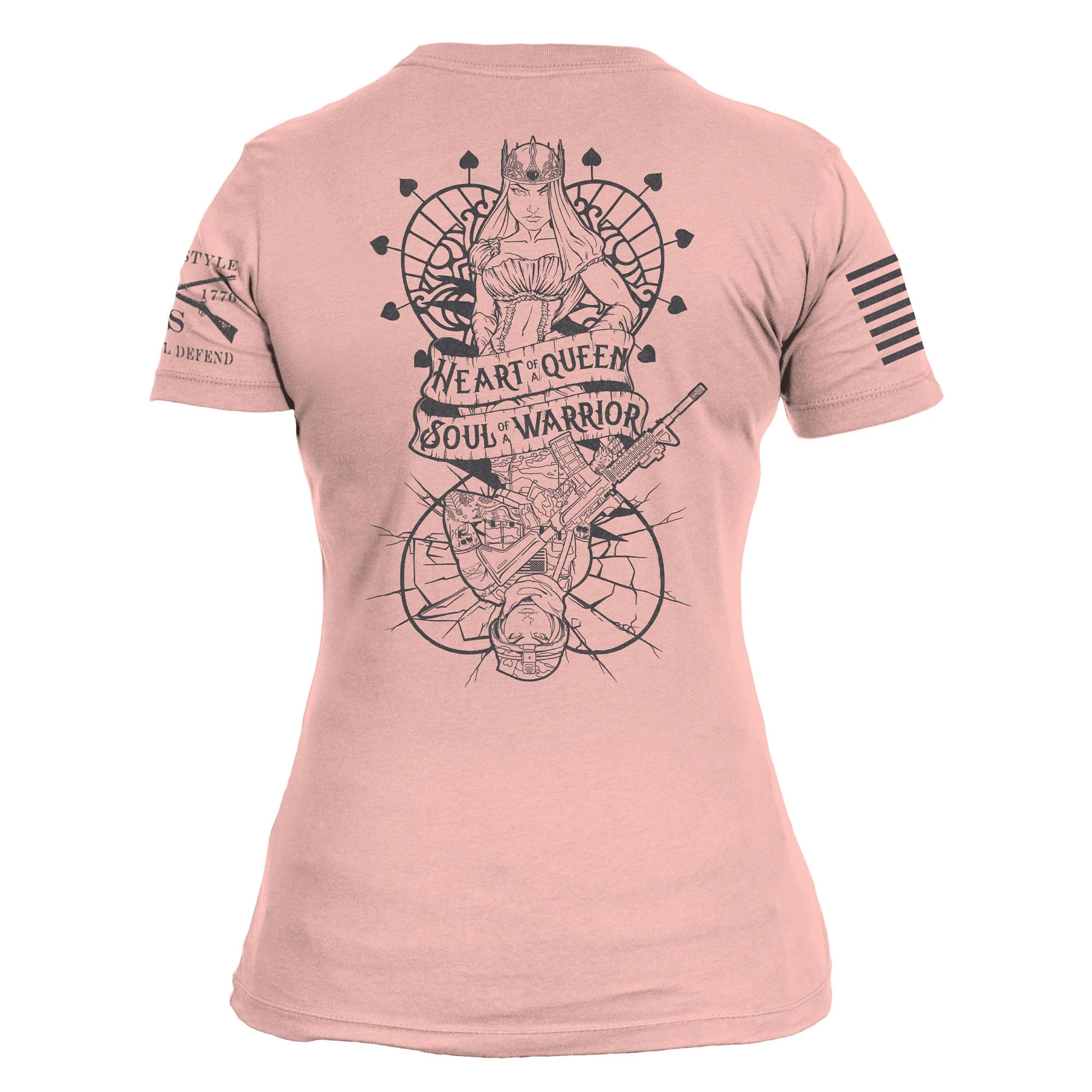Women's Heart And Soul Of A Warrior T-Shirt - Desert Pink 11 Women's Heart And Soul Of A Warrior T-Shirt - Desert Pink - Image 9
