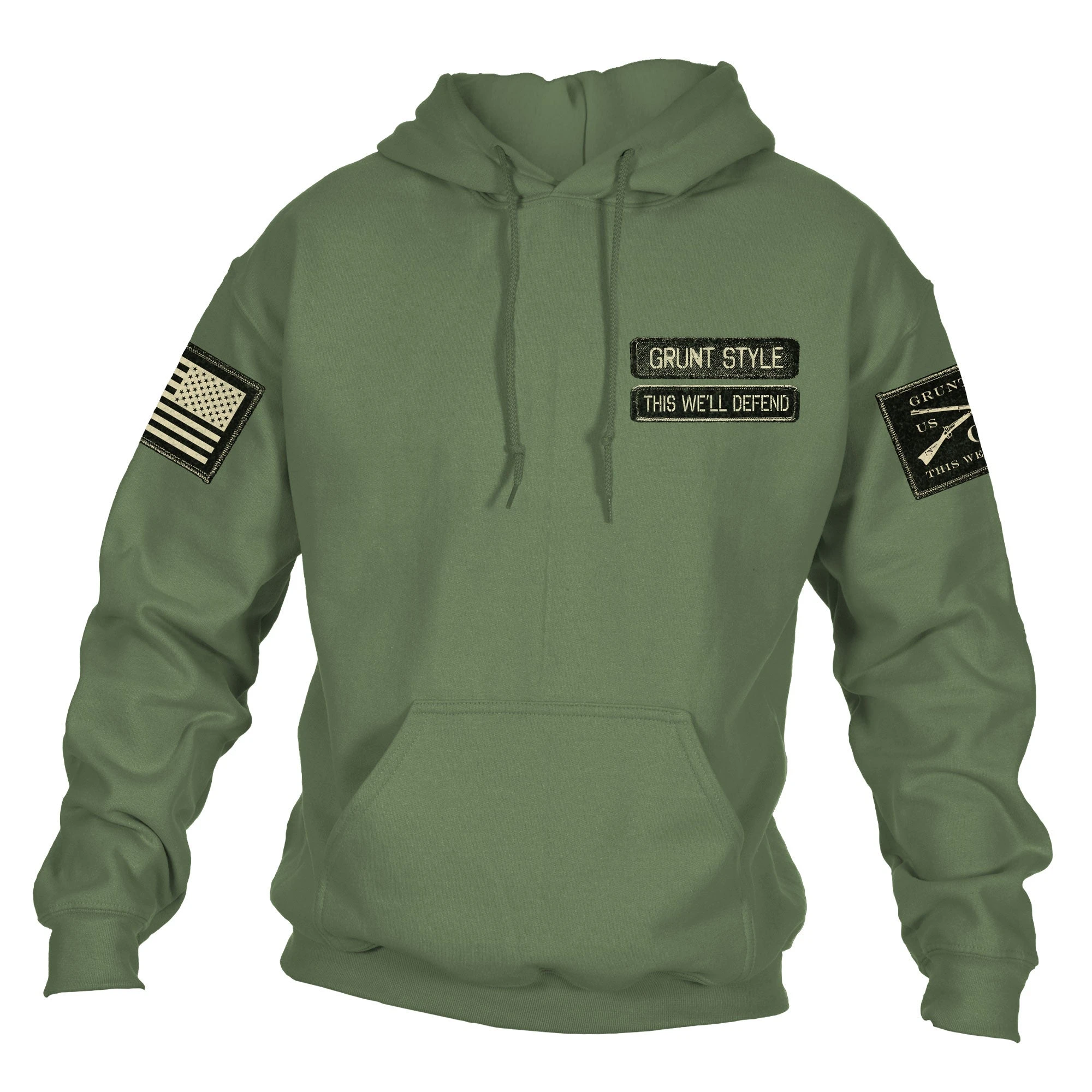 Name Tape Hoodie - Military Green 3 Name Tape Hoodie - Military Green