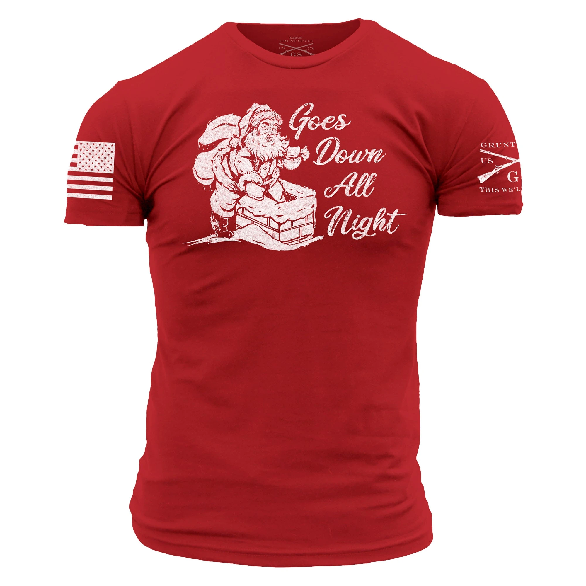 Goes Down All Night Tee - Red 3 Goes Down All Night Tee - Red