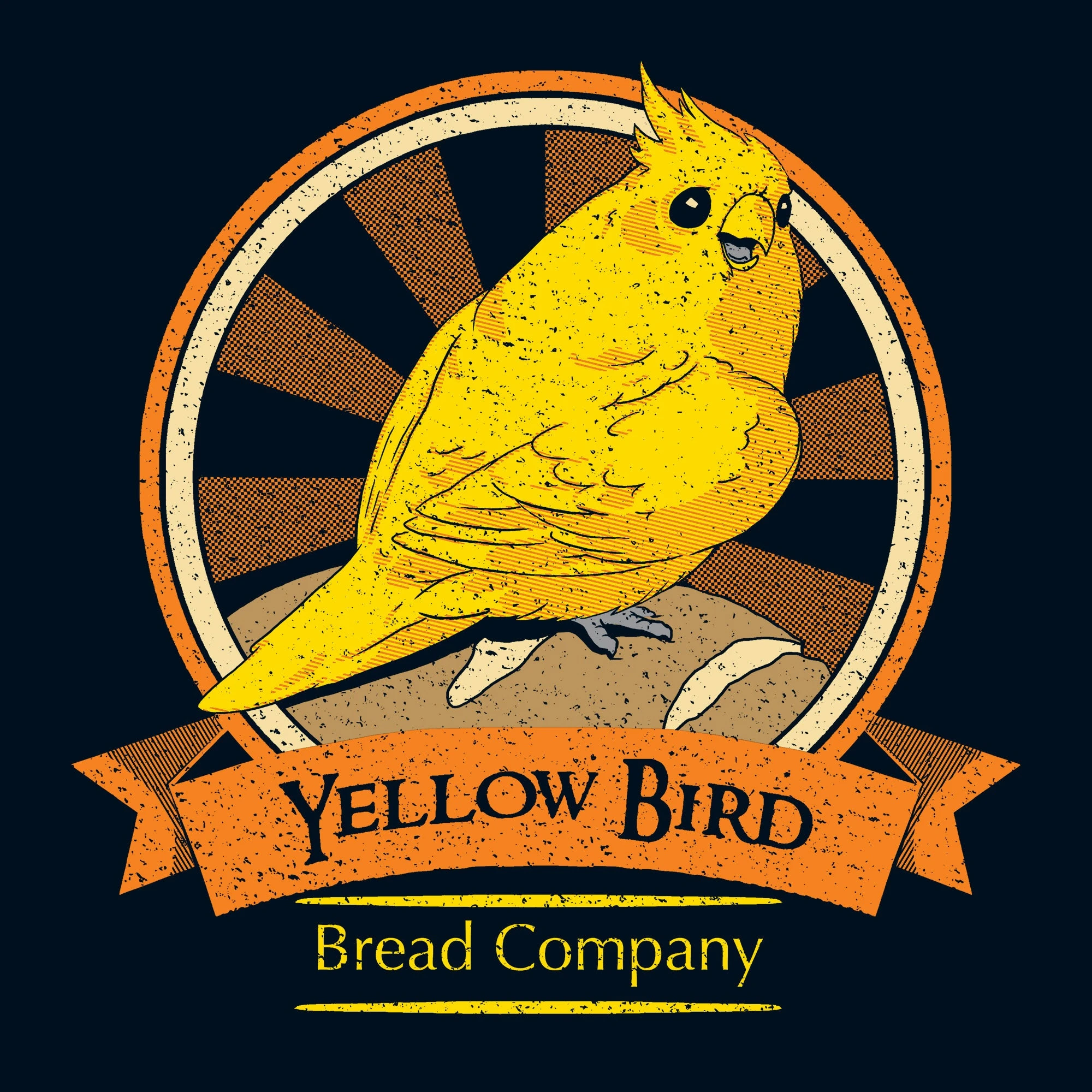Yellow Bird Bread Company T-Shirt - Midnight Navy 4 Yellow Bird Bread Company T-Shirt - Midnight Navy - Image 2