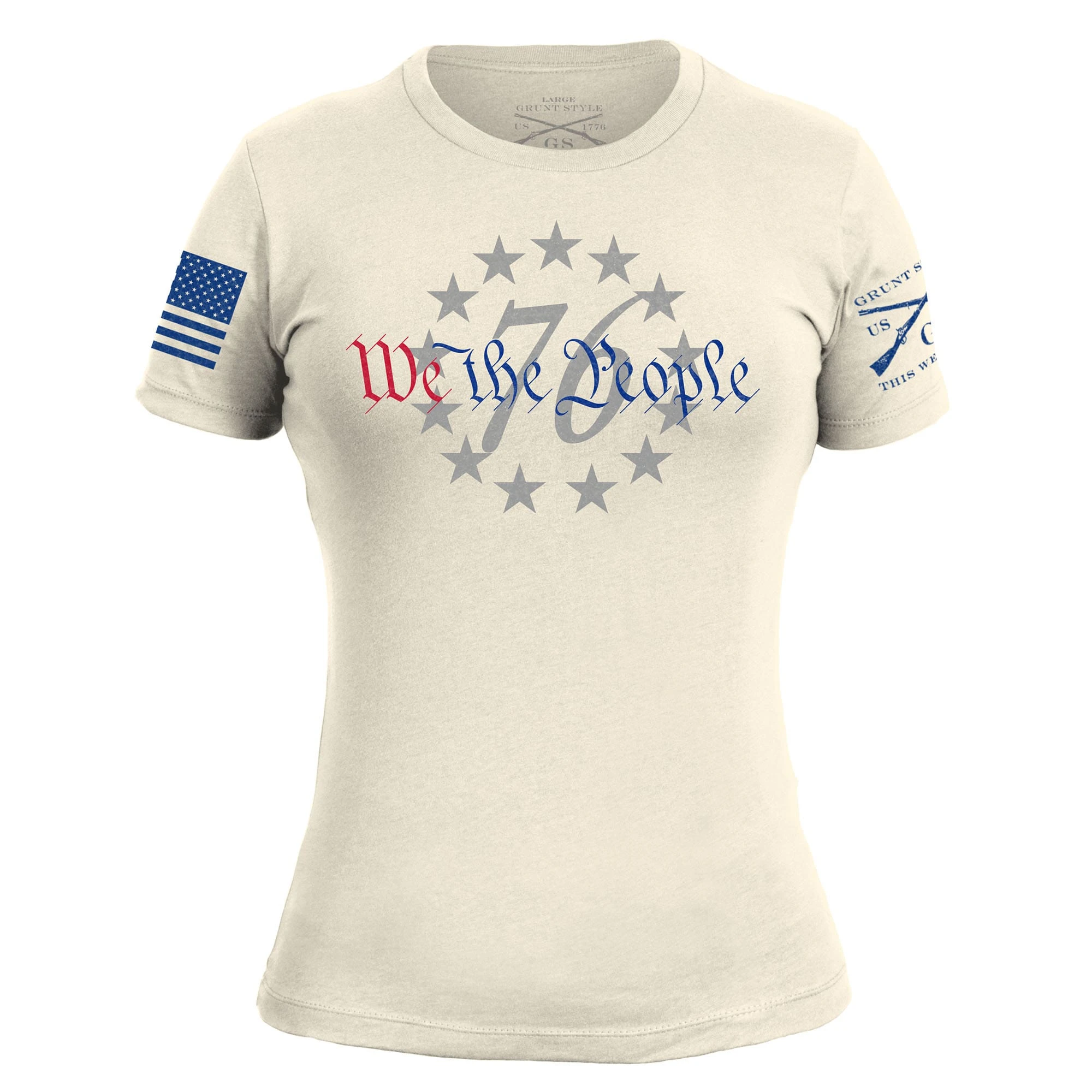 Women's 76 We The People T-Shirt - Natural 4 Women's 76 We The People T-Shirt - Natural - Image 2