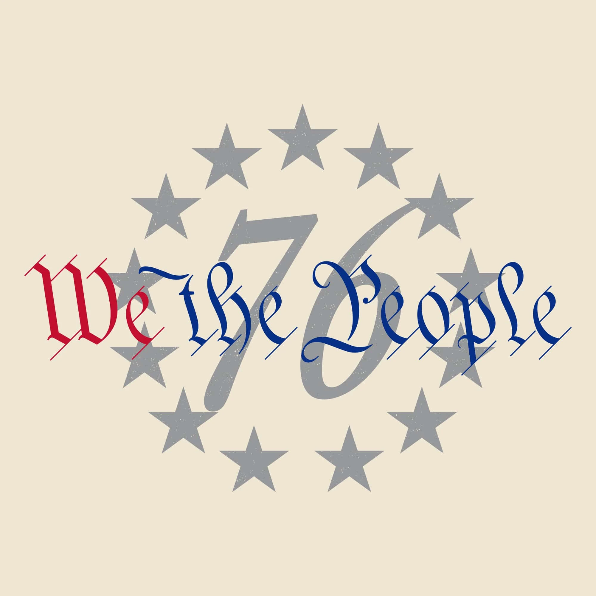 Women's 76 We The People T-Shirt - Natural 6 Women's 76 We The People T-Shirt - Natural - Image 4