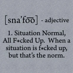 SNAFU T-Shirt - Heather Gray -Grunt Style Sales GS5356 SNAFU HeatherGray STANDARD WEB READY backART min
