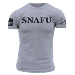 SNAFU T-Shirt - Heather Gray -Grunt Style Sales GS5356 SNAFU HeatherGray STANDARD WEB READY front min