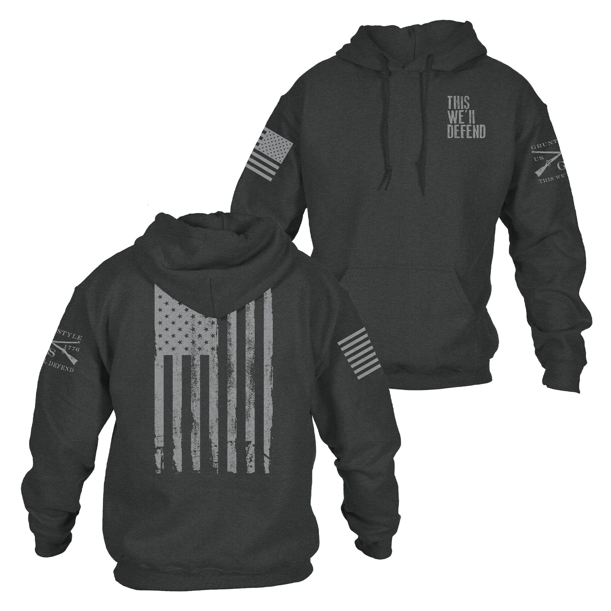 This We'll Defend Hoodie - Dark Heather 2 This We'll Defend Hoodie - Dark Heather