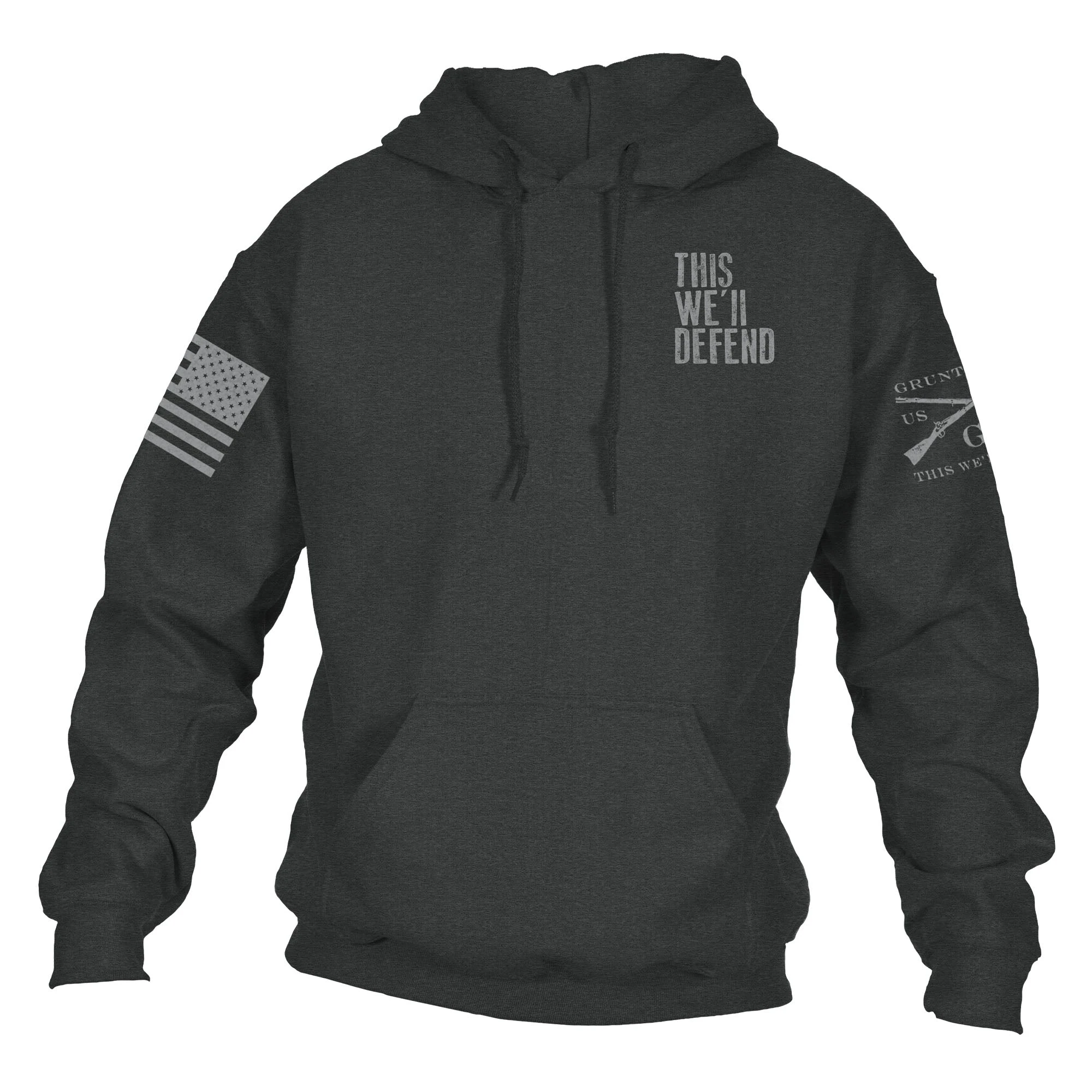This We'll Defend Hoodie - Dark Heather 8 This We'll Defend Hoodie - Dark Heather - Image 7