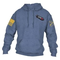 Kiss My Arsenal Hoodie - Indigo -Grunt Style Sales GS5381 KissMyArsenalHoodie WEB READY Front