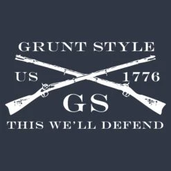 Stars And Stripes Logo T-Shirt - Navy 11 Stars And Stripes Logo T-Shirt - Navy -Grunt Style Sales GS5403 GSStarsandStripesLogo Navy STANDARD WEB READY 2022FRONTART